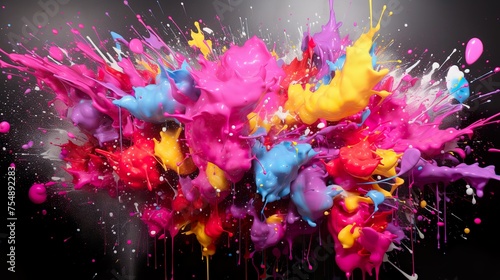 Farbwolken  Farbenspiel  Acrylfarben  flie  ende Farb  berg  nge  Designvorlage  Hintergrundbild