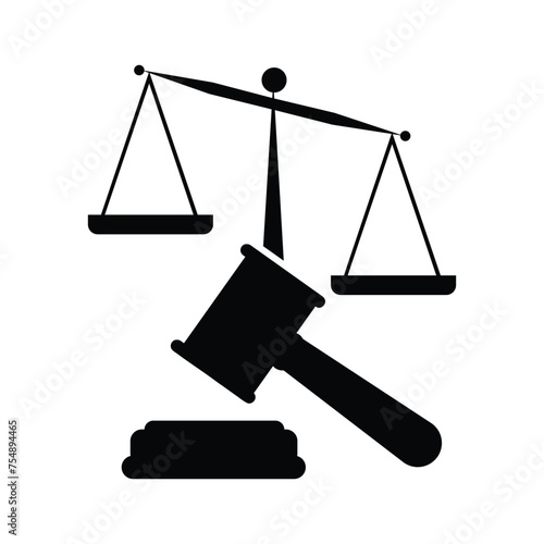 vector advocate and Justice or law logo  illustration