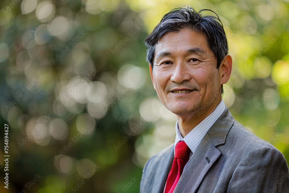 Asian Man in Suit and Tie, Smiling for the Camera Generative AI Asian Man in Suit and Tie, Smiling for the Camera Generative AI