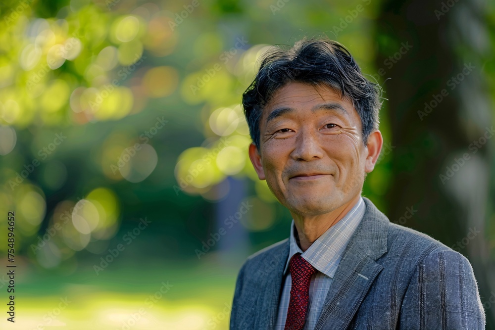 Asian Man in Suit and Tie, Smiling for the Camera Generative AI Asian Man in Suit and Tie, Smiling for the Camera Generative AI
