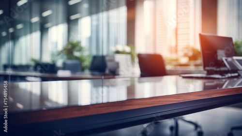 Wallpaper Mural blurred empty office background. Torontodigital.ca