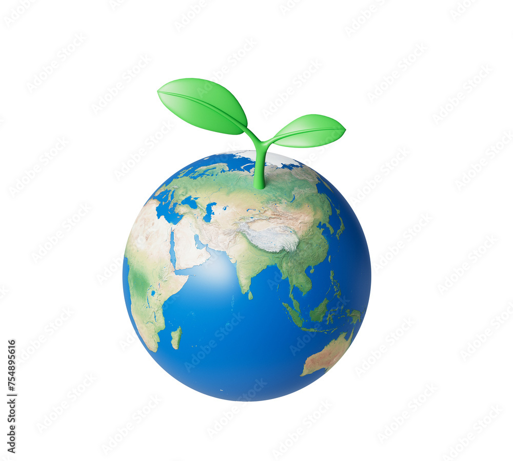 지구본과 새싹 Earth Glove with Sprout