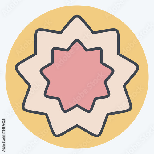 Icon Carcinogen. related to World Cancer symbol. color mate style. simple design editable. simple illustration