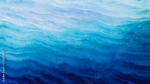 Flowing blue watercolor waves gracefully move through the abstract canvas 