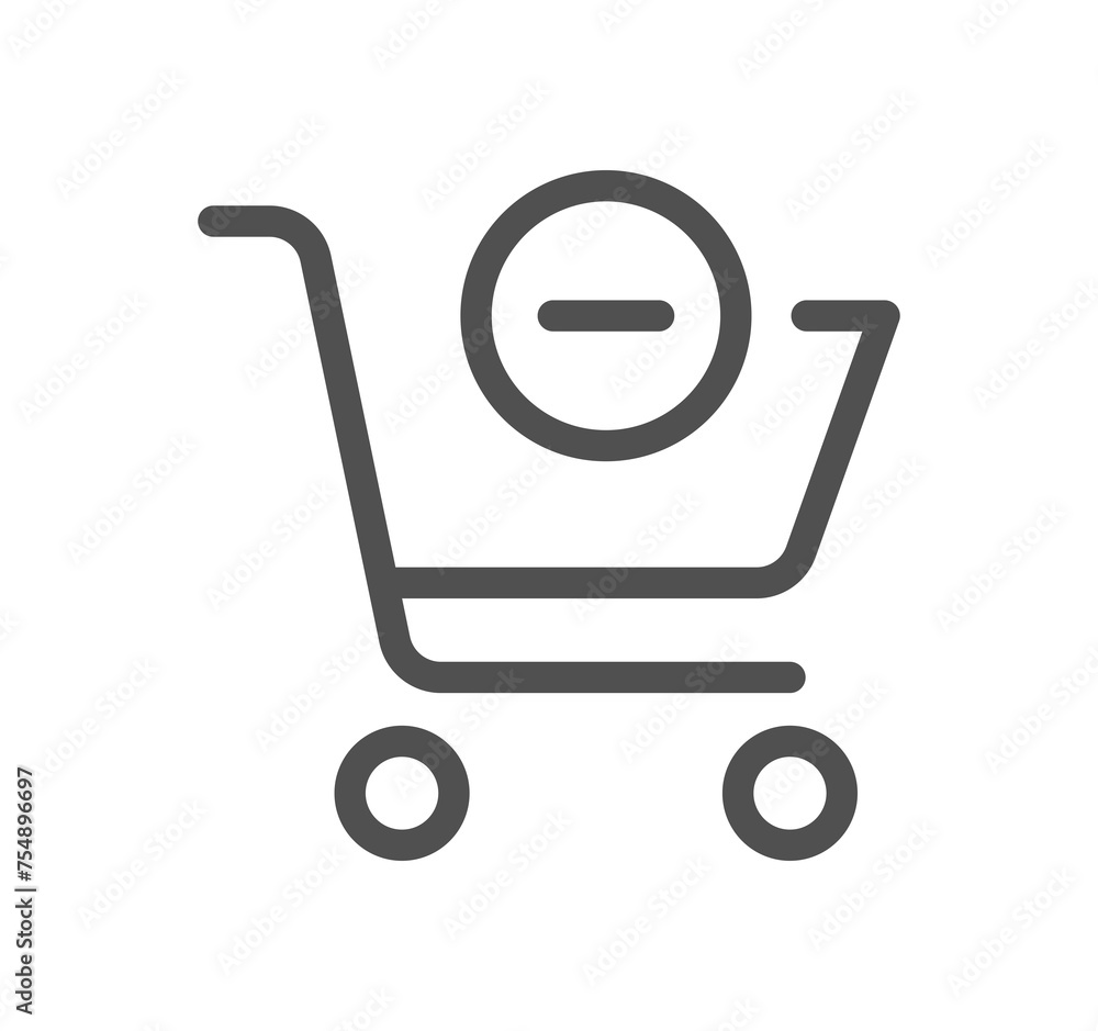 Shopping cart related icon outline and linear symbol.
Shopping cart related icon outline and linear symbol.