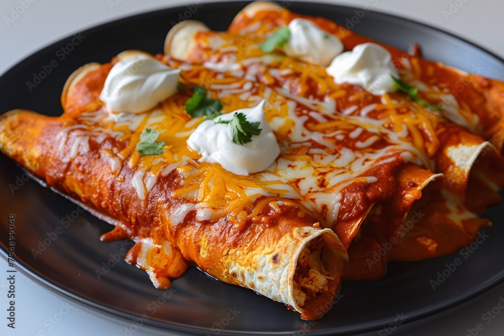 Cheesy Chicken Enchilada with a Side of Avocado Toast Generative AI Cheesy Chicken Enchilada with a Side of Avocado Toast Generative AI