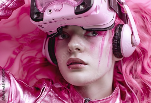 Pink VR Headset A Monthly Event for Tech Enthusiasts Generative AI