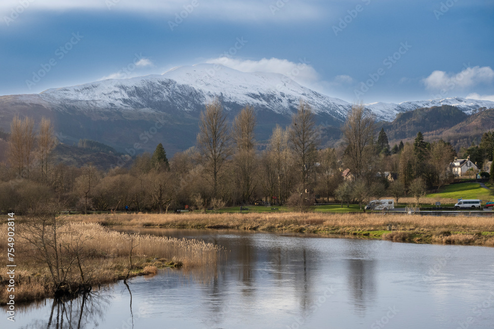 Ben Ledi from the river Teith at Callander