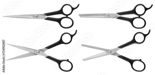 hairdressing Scissors isolated on white background, full depth of field © grey