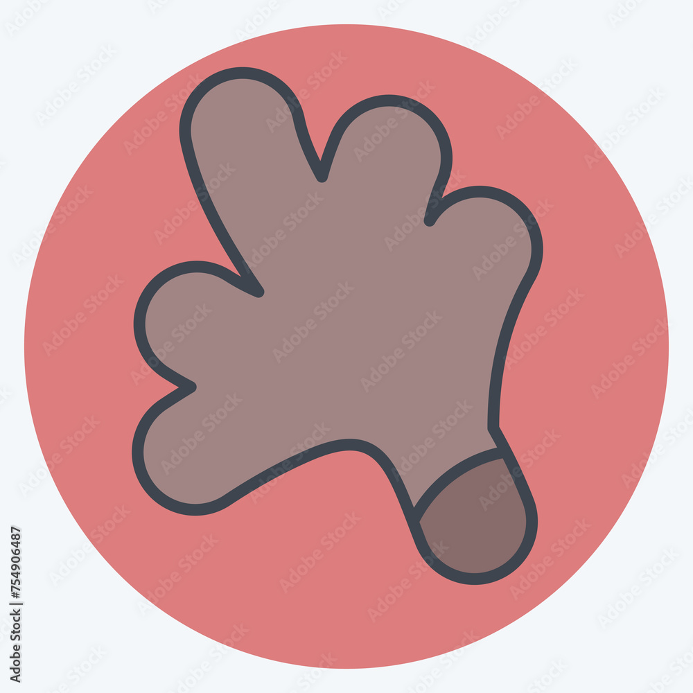 Icon Ginger. related to Herbs and Spices symbol. color mate style. simple design editable. simple illustration Icon Ginger. related to Herbs and Spices symbol. color mate style. simple design editable. simple illustration