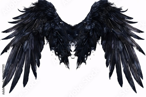 Flapping Wings of the Month A Black Angel's Wingspan Generative AI