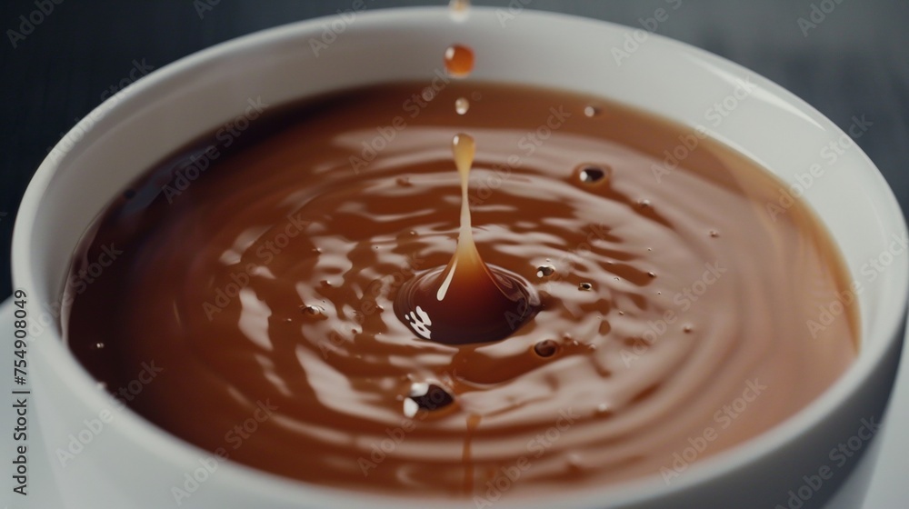 Coffee Cup Suspended in Mid-Air Capturing the Perfect Drop Moment Coffee Cup Suspended in Mid-Air Capturing the Perfect Drop Moment