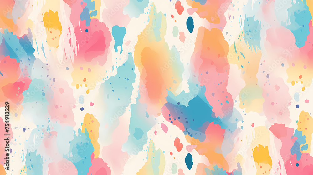 Watercolor hand drawn abstract doodle abstract shapes pattern design Watercolor hand drawn abstract doodle abstract shapes pattern design
