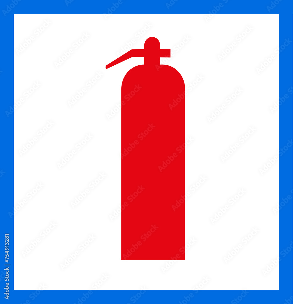 Obraz premium Panneau carré avec idéogramme indiquant un point d'équipement de lutte contre l'incendie 