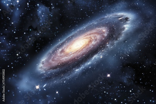 Galactic Dreamscape: Majestic Spiral in Celestial Realm