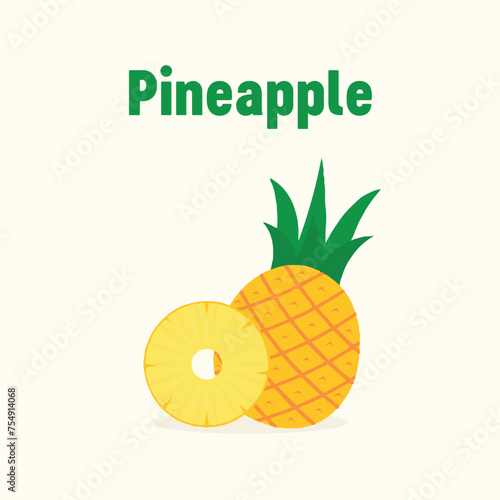 Pineapple Modern Vector Icon Illustration