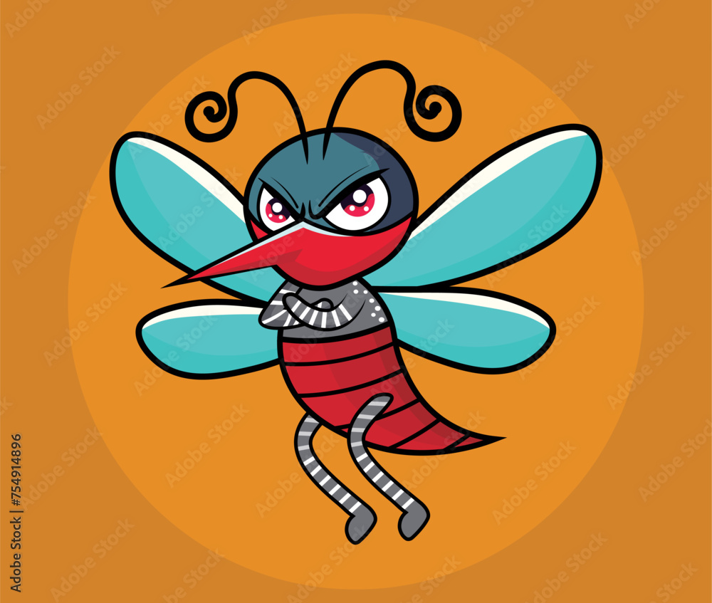 Fototapeta premium dengue mosquito, villain, aedes aegypti, mosquito, vector, pattern, vector illustration