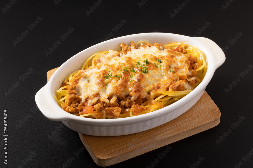 焼きチーズ ミートソーススパゲティ 焼きチーズ ミートソーススパゲティ