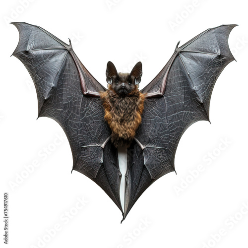 Bat Front View Isolated on Transparent Background ,generative ai