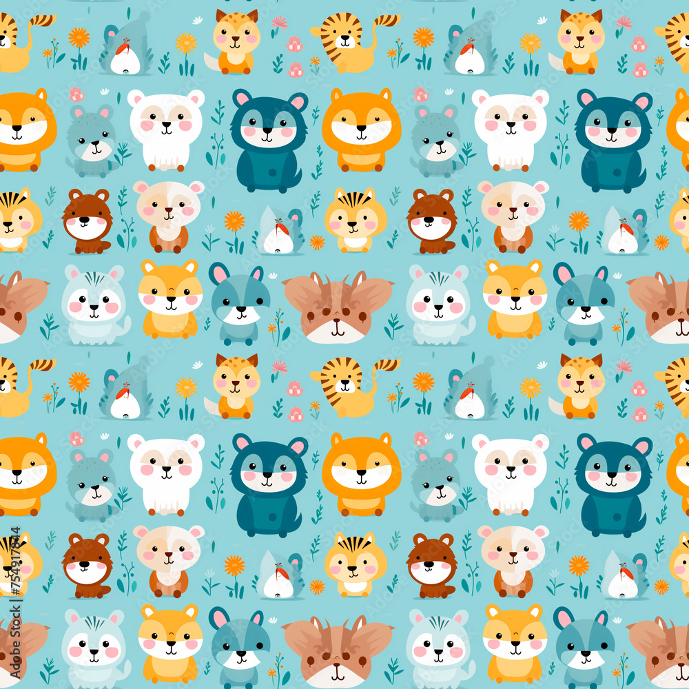 seamless pattern with animals seamless pattern with animals