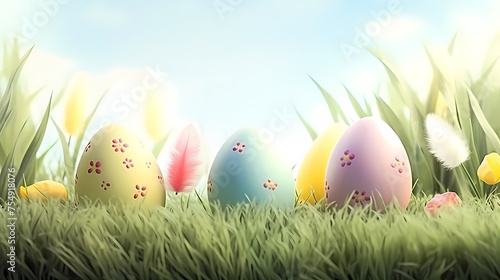 Colorful easter eggs