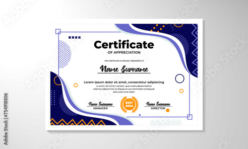 elegant gradient certificate design template