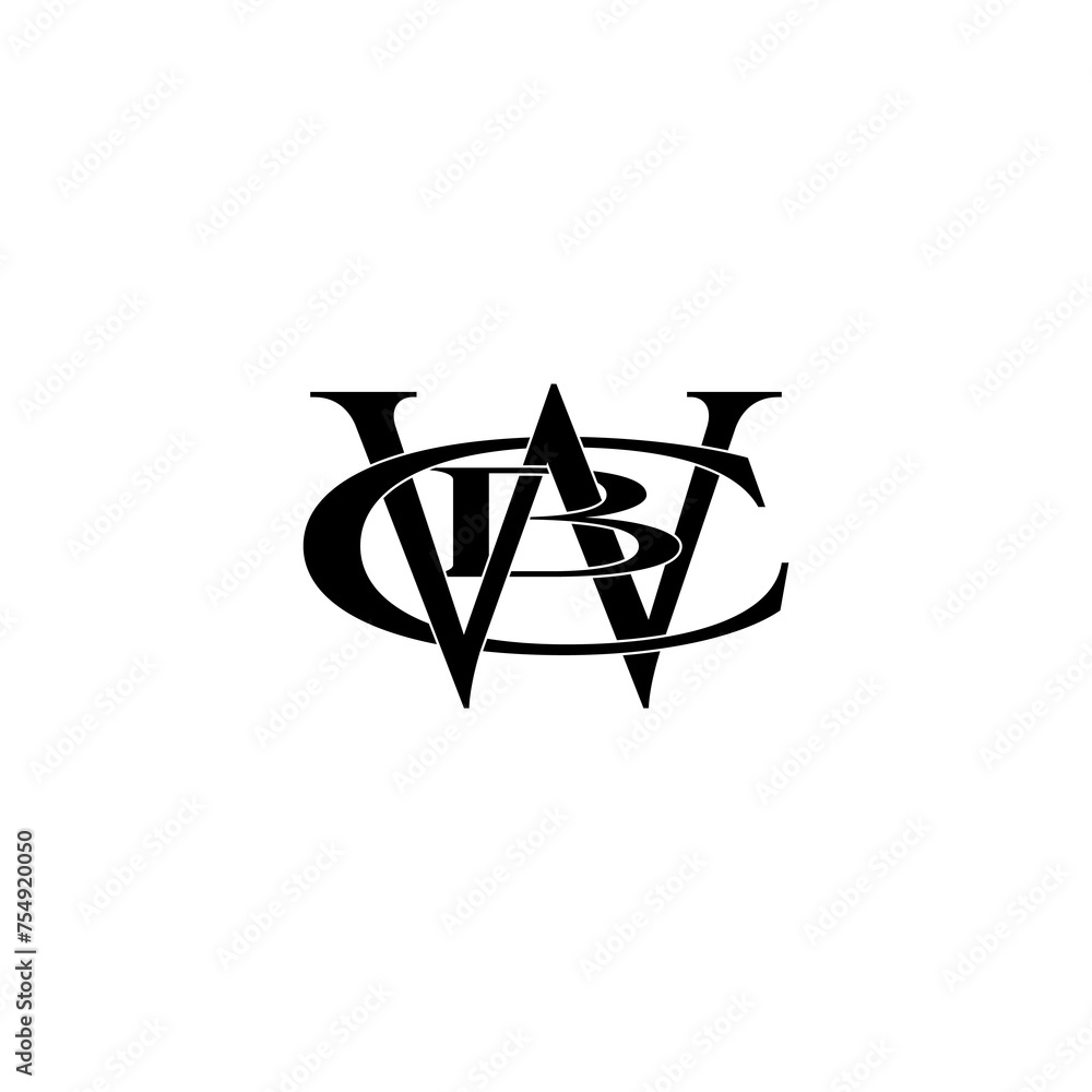 cwb initial letter monogram logo design cwb initial letter monogram logo design