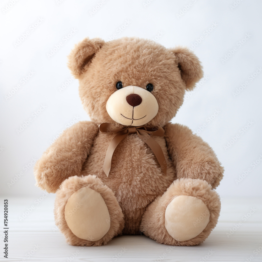 soft toy, teddy bear on a white background сreated with Generative Ai soft toy, teddy bear on a white background сreated with Generative Ai