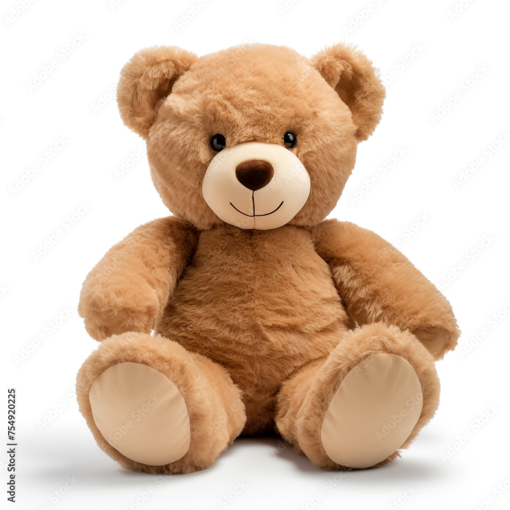 soft toy, teddy bear on a white background сreated with Generative Ai soft toy, teddy bear on a white background сreated with Generative Ai