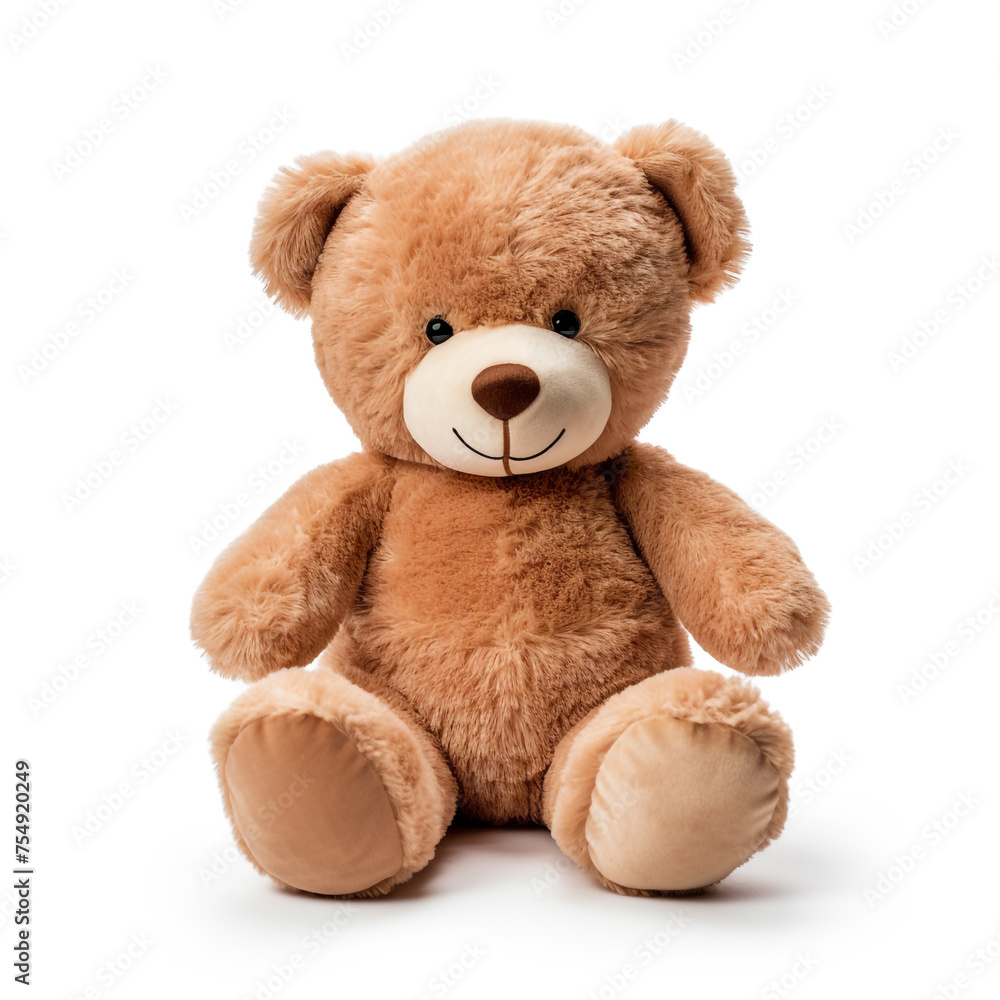 soft toy, teddy bear on a white background сreated with Generative Ai soft toy, teddy bear on a white background сreated with Generative Ai