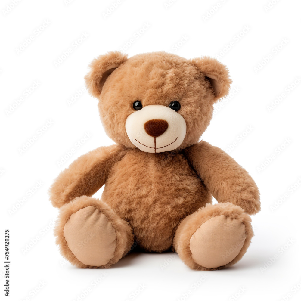 soft toy, teddy bear on a white background сreated with Generative Ai soft toy, teddy bear on a white background сreated with Generative Ai