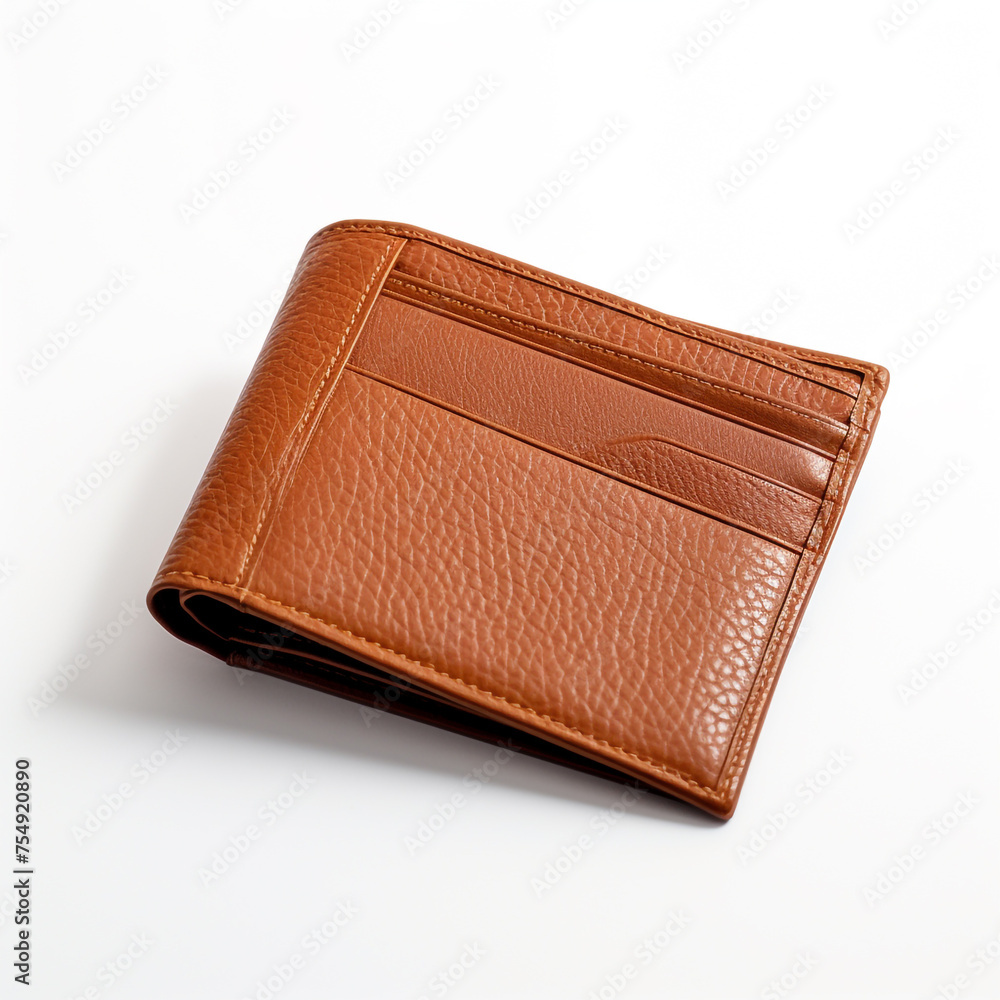 man's wallet on a white background сreated with Generative Ai man's wallet on a white background сreated with Generative Ai