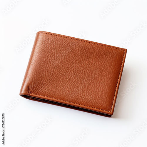 man's wallet on a white background сreated with Generative Ai