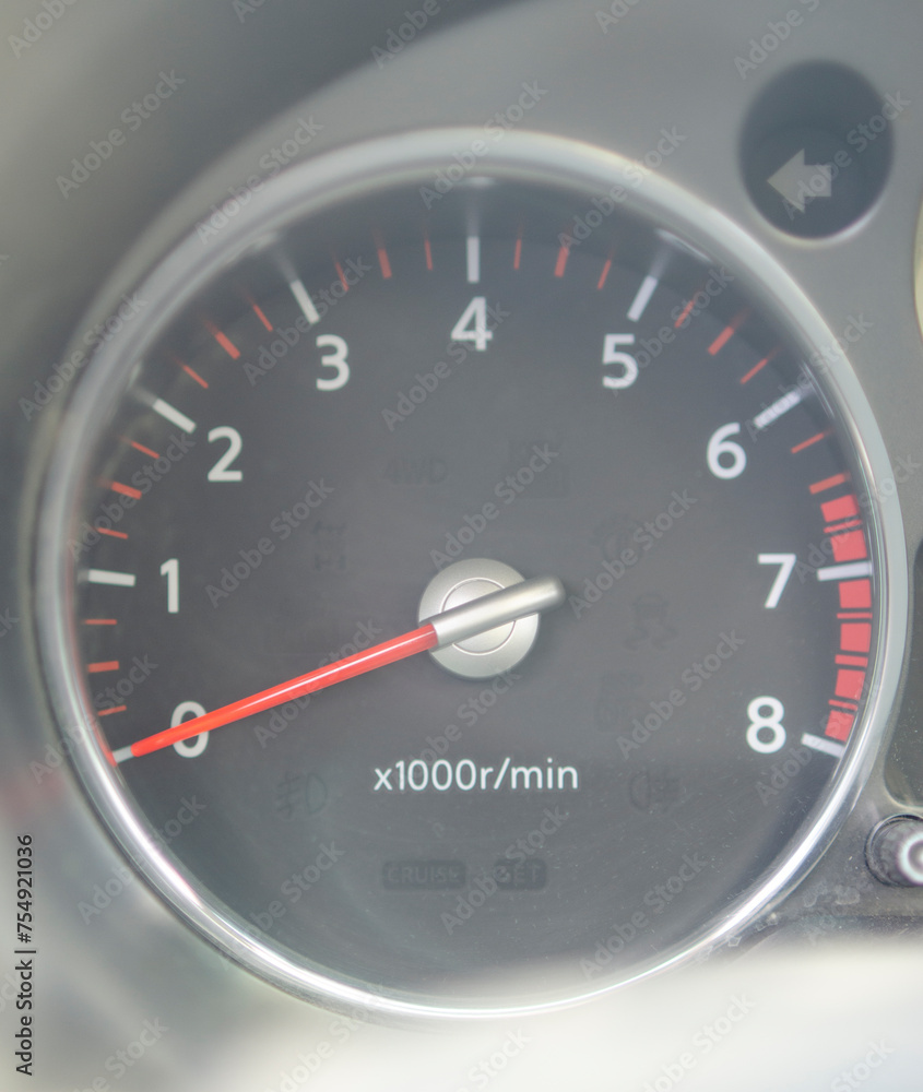 car speedometer with revolutions and number of kilometers per hour, as a concept of speed car speedometer with revolutions and number of kilometers per hour, as a concept of speed