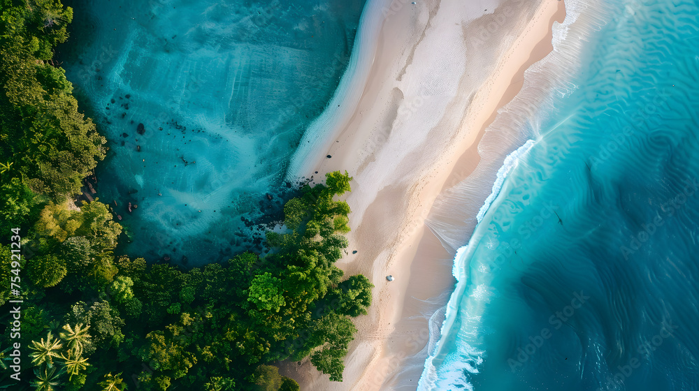 Beautiful paradise beach, crystal clear water, white sand, beach background Beautiful paradise beach, crystal clear water, white sand, beach background