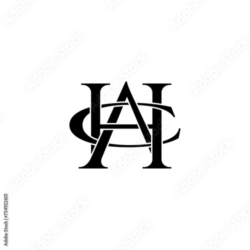 hca typography letter monogram logo design