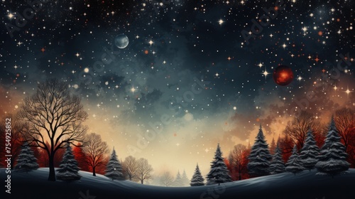 Ethereal Christmas Background Perfect for Adding Text © RizArt