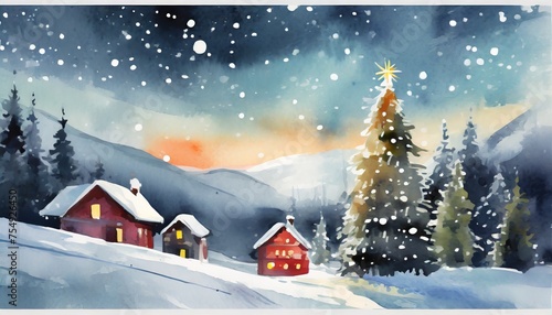 christmas card with christmas tree © Frantisek