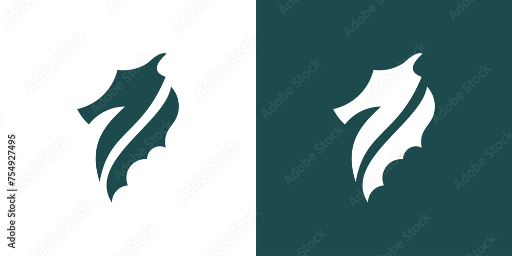 Creative seahorse logo design with unique concept| premium vector - obrazy, fototapety, plakaty 