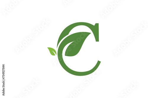leaf element design with letter combination