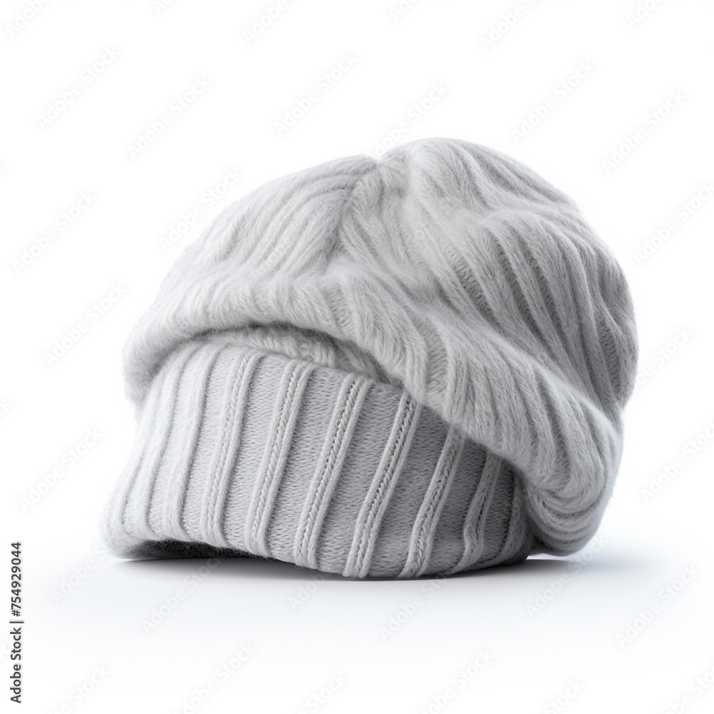 winter hat on a white background сreated with Generative Ai winter hat on a white background сreated with Generative Ai