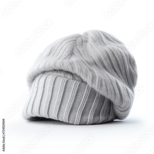 winter hat on a white background сreated with Generative Ai photo