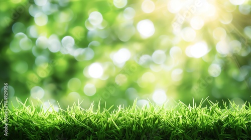 green grass with blurred background