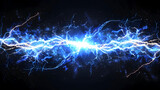 High Voltage Electric Arc - Blue Lightning Energy Collision