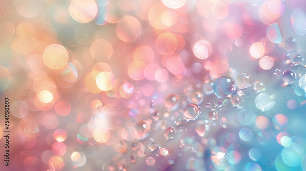 Beautiful pastel bokeh background. Bokeh pastel rainbow lights. Generated by artificial intelligence. Beautiful pastel bokeh background. Bokeh pastel rainbow lights. Generated by artificial intelligence.