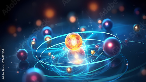 Wallpaper Mural Atomic nucleus illustration Torontodigital.ca