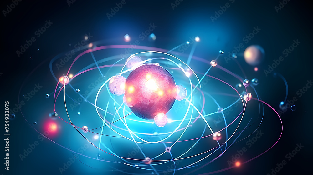 Obraz premium Atomic nucleus illustration