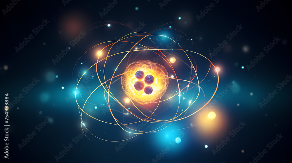 Obraz premium Atomic nucleus illustration