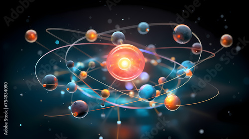 Wallpaper Mural Atomic nucleus illustration Torontodigital.ca