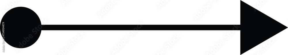 Long arrow vector icon. Black horizontal double arrow. Vector design. Long arrow vector icon. Black horizontal double arrow. Vector design.
